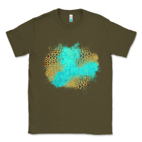 Army Green turquoise leopard patch Classic Tee - Jasminsmagicworld