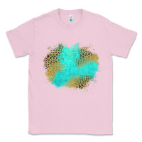 Bubblegum Pink turquoise leopard patch Classic Tee - Jasminsmagicworld