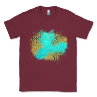 Burgundy turquoise leopard patch Classic Tee - Jasminsmagicworld