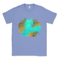 Colony Blue turquoise leopard patch Classic Tee - Jasminsmagicworld