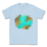 Dusty Blue turquoise leopard patch Classic Tee - Jasminsmagicworld