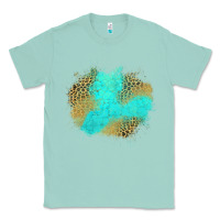 Seafoam turquoise leopard patch Classic Tee - Jasminsmagicworld