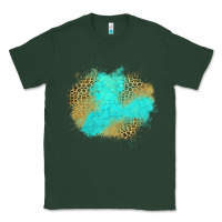 Sports Green turquoise leopard patch Classic Tee - Jasminsmagicworld
