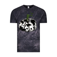 Cloud Black watercolor cowhide halloween pumpkin Vintage Tee - RanaPortraitStore