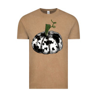 Vintage Coffee watercolor cowhide halloween pumpkin Vintage Tee - RanaPortraitStore