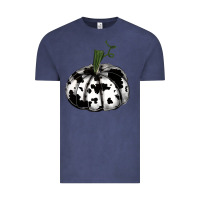Vintage Denim watercolor cowhide halloween pumpkin Vintage Tee - RanaPortraitStore