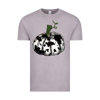 Watercolor Cowhide Halloween Pumpkin Vintage Tee | Teevron