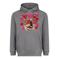 Storm valentine's day  brown english bulldog Heavyweight Hoodie - RanaPortraitStore