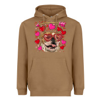 Toasted Coconut valentine's day  brown english bulldog Heavyweight Hoodie - RanaPortraitStore