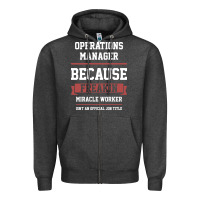 Charcoal Heather Operations Manager - Cool Gift Job Zipper Hoodie - artisFamous