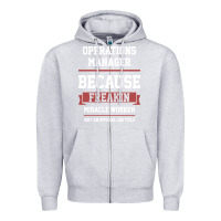 Heather Grey Operations Manager - Cool Gift Job Zipper Hoodie - artisFamous