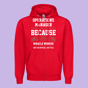 Operations Manager - Cool Gift Job Zipper Hoodie Designed By Artisfamous