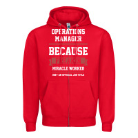 Red Operations Manager - Cool Gift Job Zipper Hoodie - artisFamous