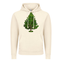 Vintage Artic White Pine Tree Illustrations Vintage Hoodie - LillyAllenDesigns
