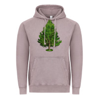 Vintage Zinc White Pine Tree Illustrations Vintage Hoodie - LillyAllenDesigns
