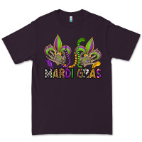 Plum mardi gras skeleton hands  fleur de lis Premium Tee - OliviaCreatesArt