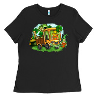 Black truck saint patricks day Ladies Tee - FaDigitalArtStudio