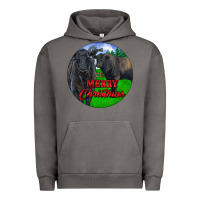 Pigment Tornado Black Angus Cattle and Bull Merry Christmas Urban Hoodie - RanaPortraitStore