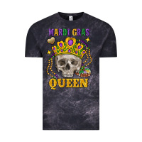 Cloud Black skull mardi gras queen Vintage Tee - FaDigitalArtStudio