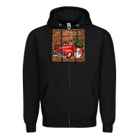 Black christmas truck coaster Zipper Hoodie - JahusDesignShop