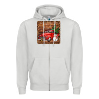 Dove Grey christmas truck coaster Zipper Hoodie - JahusDesignShop