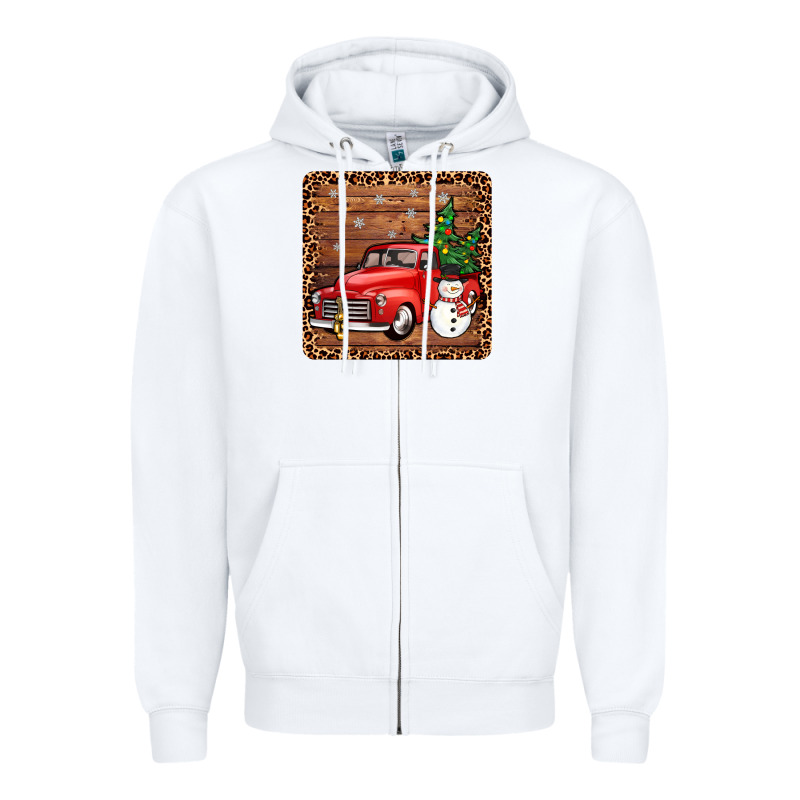Christmas Truck Coaster Zipper Hoodie by JahusDesignShop | Teevron