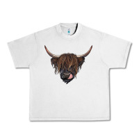 Black Highland Cow Urban Heavy Tee | Teevron
