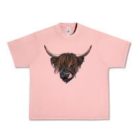Salmon Black highland cow Urban Heavy Tee - RanaPortraitStore