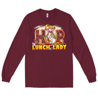 Burgundy One hip lunch lady Easter Day Long Sleeve Tee - LillyAllenDesigns