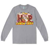 Heather Grey One hip lunch lady Easter Day Long Sleeve Tee - LillyAllenDesigns