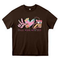Chocolate Brown peace love nursing Heavy Core Tee - CowGirlArtShop
