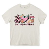 Cream peace love nursing Heavy Core Tee - CowGirlArtShop