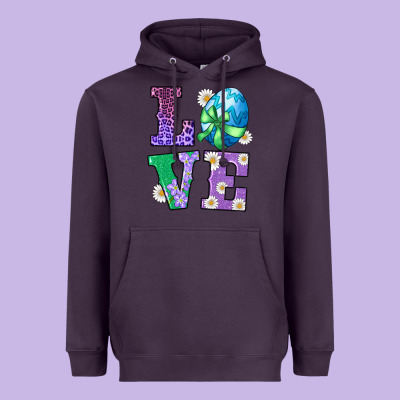 Easter Love Egg Heavyweight Hoodie Designed By Ranaportraitstore