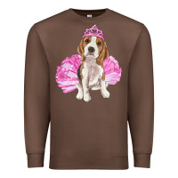 Chestnut Balerina beagle with tutu Premium Sweatshirt - RanaPortraitStore