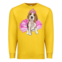 Lemon Balerina beagle with tutu Premium Sweatshirt - RanaPortraitStore