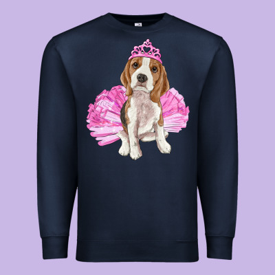 Balerina Beagle With Tutu Premium Sweatshirt Designed By Ranaportraitstore