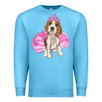 Ocean Blue Balerina beagle with tutu Premium Sweatshirt - RanaPortraitStore