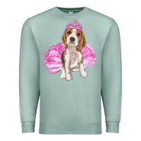 Seafoam Balerina beagle with tutu Premium Sweatshirt - RanaPortraitStore