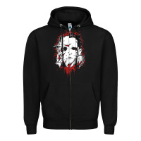 Black friends horror face mashup horror movies halloween Zipper Hoodie - artisFamous