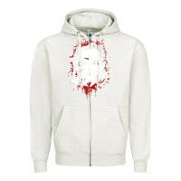 Oatmeal Heather friends horror face mashup horror movies halloween Zipper Hoodie - artisFamous