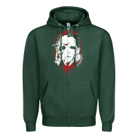 Sports Green friends horror face mashup horror movies halloween Zipper Hoodie - artisFamous