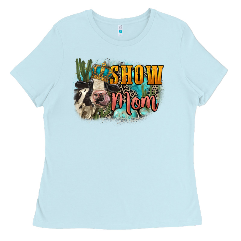 Show Mom Cow Mother's Day Ladies Tee by FaDigitalArtStudio | Teevron