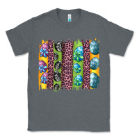 Charcoal Heather easter eggs and leopard brushstrokes Classic Tee - Artiststas