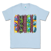 Dusty Blue easter eggs and leopard brushstrokes Classic Tee - Artiststas