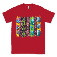 Red easter eggs and leopard brushstrokes Classic Tee - Artiststas
