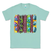 Seafoam easter eggs and leopard brushstrokes Classic Tee - Artiststas