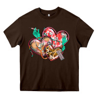 Chocolate Brown nurse hearts Heavy Core Tee - CowGirlArtShop