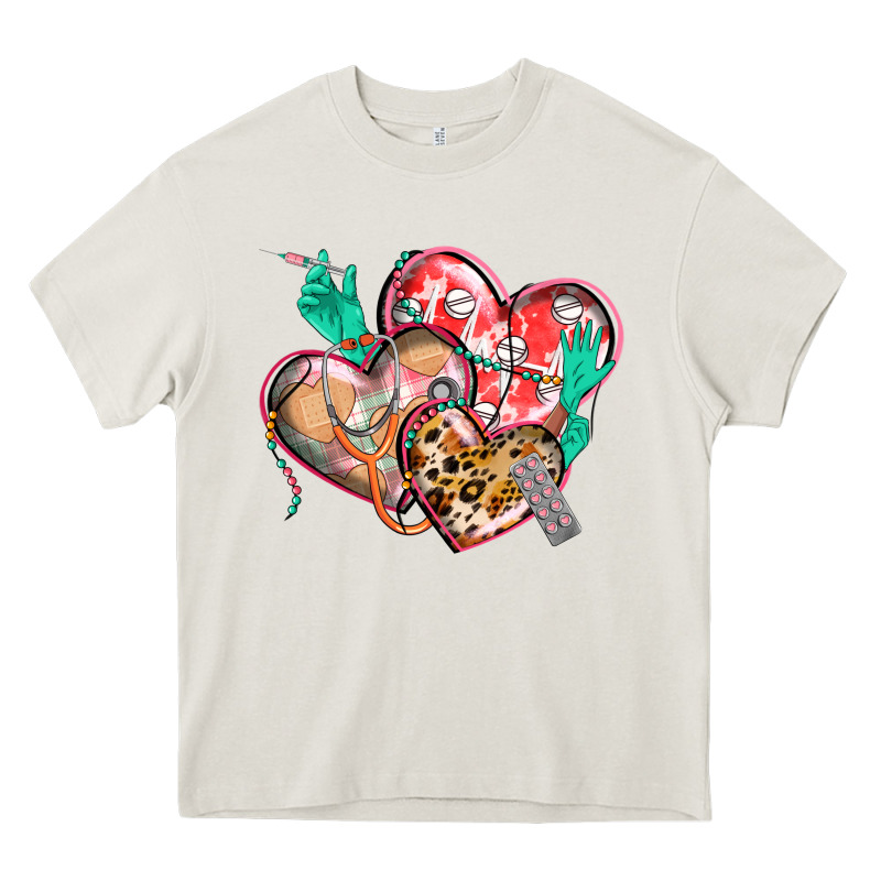 Nurse Hearts Heavy Core Tee by CowGirlArtShop | Teevron