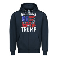 Navy god guns and trump Zipper Hoodie - artisFamous