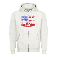 Oatmeal Heather god guns and trump Zipper Hoodie - artisFamous